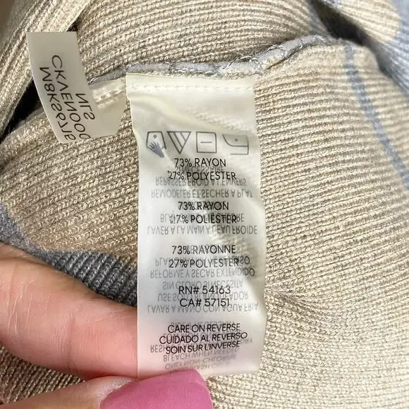 Calvin Klein Striped Heavy Knit Cardigan Large - Picture 8 of 10